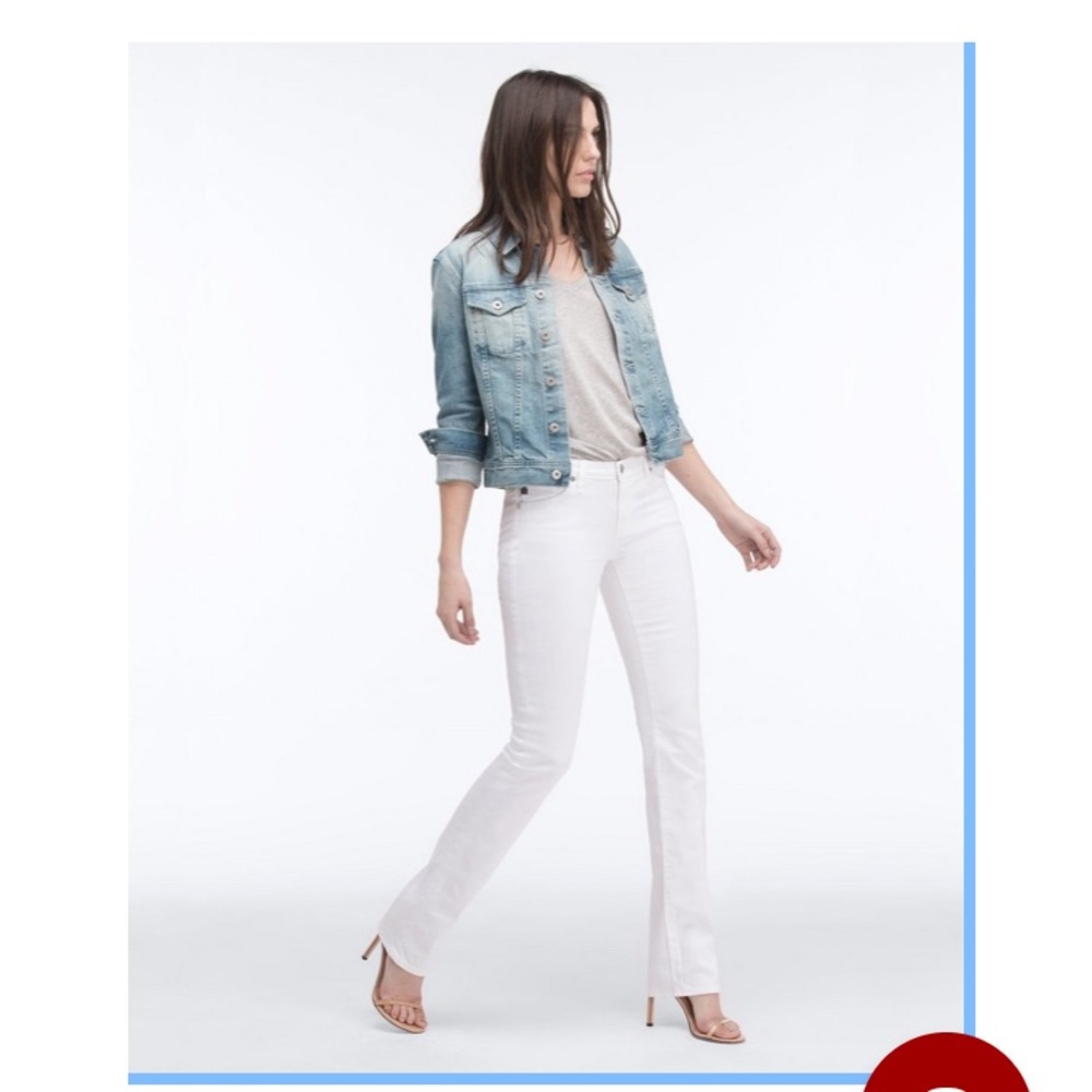 Like New AG Ballad Slim Boot White Jeans 25R